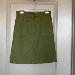 JCREW Mossy Green Pencil Skirt